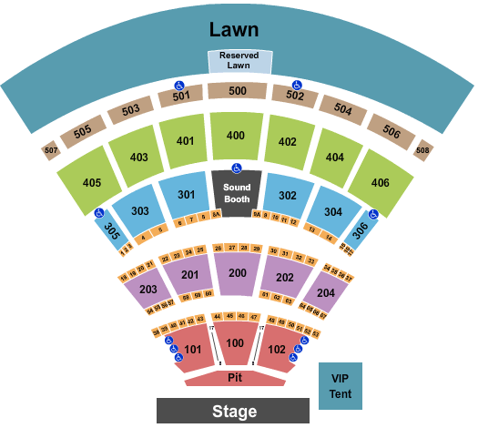 Darien Lake Amphitheater Hardy Seating Chart